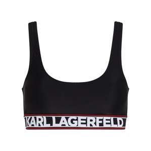 Karl Lagerfeld Bikinový top  červená / čierna / biela