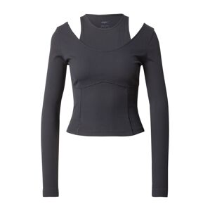 NIKE Funkčné tričko 'Luxe'  sivá / čierna