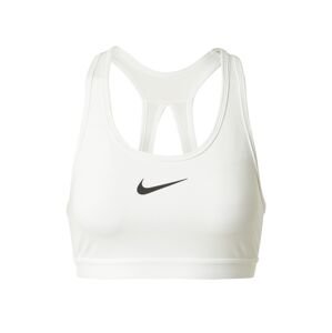 NIKE Športová podprsenka 'SWOOSH'  čierna / biela