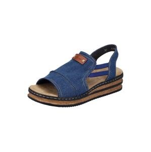 Rieker Sandále  modrá denim / hnedá