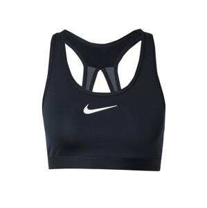 NIKE Športová podprsenka 'SWOOSH'  čierna / biela