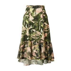 3.1 Phillip Lim Sukňa  béžová / limetová / tmavozelená / rosé