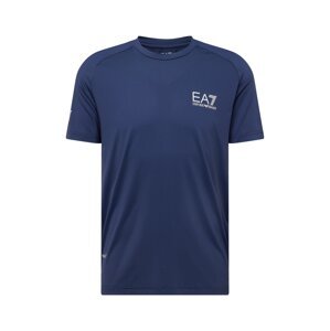 EA7 Emporio Armani Funkčné tričko  tmavomodrá / biela