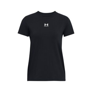 UNDER ARMOUR Funkčné tričko  čierna / biela