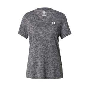 UNDER ARMOUR Funkčné tričko 'Twist'  sivá melírovaná / biela