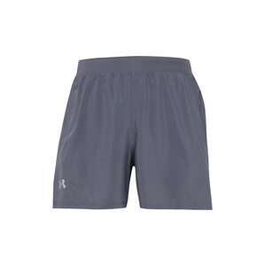 UNDER ARMOUR Športové nohavice 'Launch 5'  sivá / biela