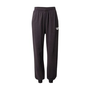 Reebok Športové nohavice  čierna / biela