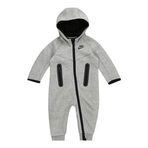 Nike Sportswear Overal 'TECH FLEECE'  sivá melírovaná / čierna