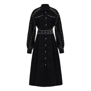 NOCTURNE Košeľové šaty  sivá / čierny denim