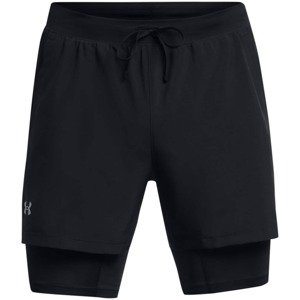 UNDER ARMOUR Športové nohavice 'Launch'  čierna / biela