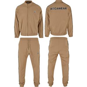 ROCAWEAR Joggingová súprava 'Champ'  tmavobéžová / čierna / biela