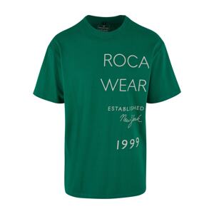 ROCAWEAR Tričko 'ExcuseMe'  zelená / biela