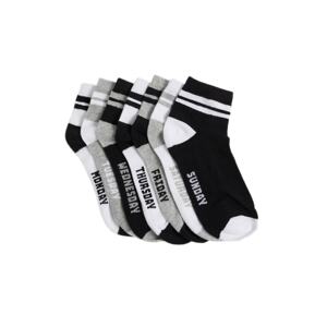 WE Fashion Ponožky  sivá / čierna / biela