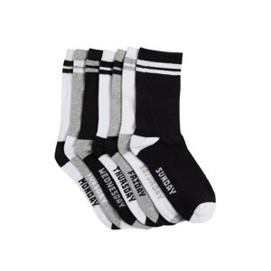 WE Fashion Ponožky  sivá / čierna / biela