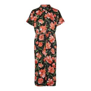 VERO MODA Košeľové šaty 'VMLILLIAN'  tmavozelená / rosé / melónová / čierna