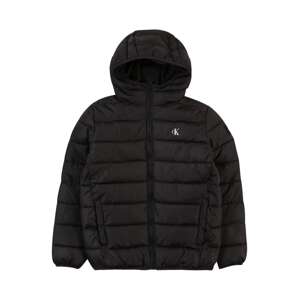 Calvin Klein Jeans Prechodná bunda  čierna / biela