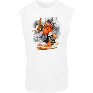 Mister Tee Tričko 'Ballin'  sivá / oranžová / čierna / biela