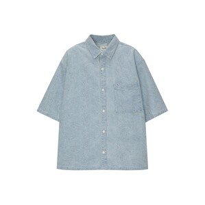 Pull&Bear Košeľa  modrá / modrá denim