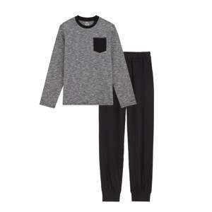 WE Fashion Pyžamo  sivá / čierna