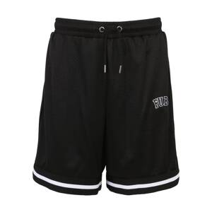 FUBU Nohavice  čierna / biela