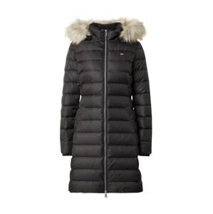 Tommy Jeans Prechodný kabát 'ESSENTIAL'  béžová melírovaná / čierna