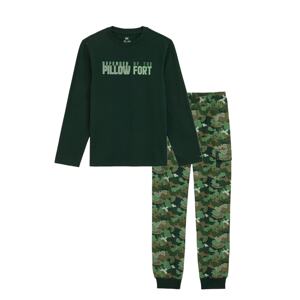 WE Fashion Pyžamo  zelená melírovaná