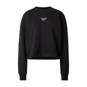 Tommy Jeans Curve Mikina 'Essential'  čierna / biela