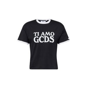 GCDS Tričko 'TI AMO'  čierna / šedobiela
