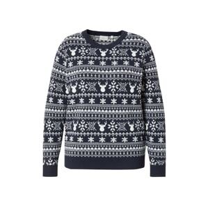 ONLY Carmakoma Sveter 'CARXMAS WINTER'  námornícka modrá / biela