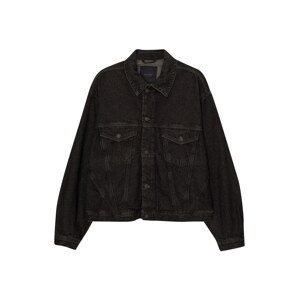 Pull&Bear Prechodná bunda  čierny denim