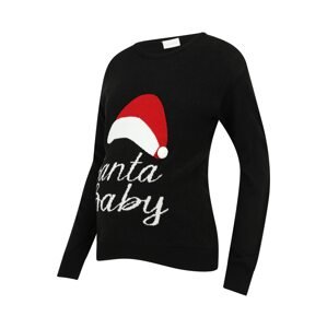 MAMALICIOUS Sveter 'MLSANTA BABY'  červená / čierna / biela