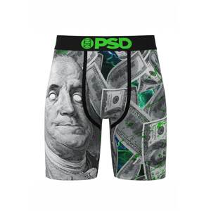 PSD Boxerky  sivá / trávovo zelená / čierna