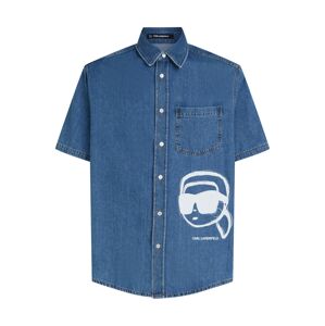 Karl Lagerfeld Košeľa 'Ikon'  modrá denim / biela