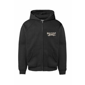 Multiply Apparel Tepláková bunda 'Scholar'  tmelová / čierna / biela