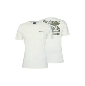 Barbour Tričko  béžová / tmavozelená