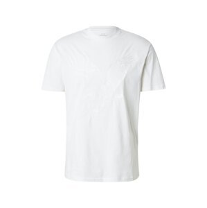 ARMANI EXCHANGE Tričko  šedobiela