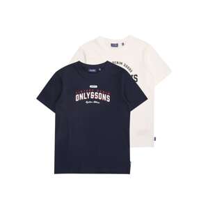 Only & Sons Junior Tričko 'OSJLENNY'  námornícka modrá / tmavočervená / čierna / biela