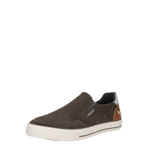 MUSTANG Slip-on obuv  koňaková / farby bahna / biela