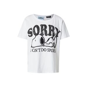 Frogbox Tričko 'Snoopy Sorry'  čierna / biela