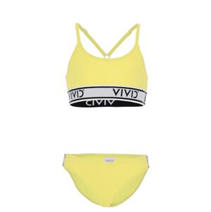 VIVID Bikiny  žltá / svetlosivá / čierna