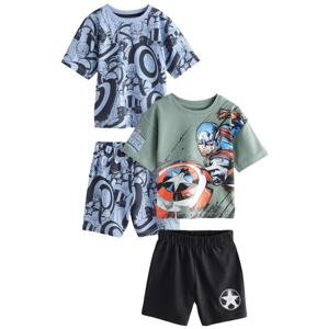Next Pyžamo 'Captain America'  svetlomodrá / pastelovo zelená / červená / čierna