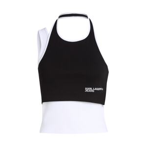KARL LAGERFELD JEANS Top  čierna / biela