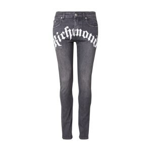 John Richmond Džínsy  čierny denim / biela