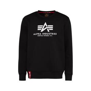 ALPHA INDUSTRIES Mikina  čierna / biela