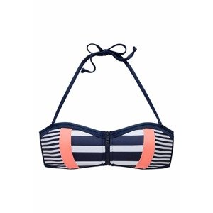 KangaROOS Bikinový top  námornícka modrá / marhuľová / biela