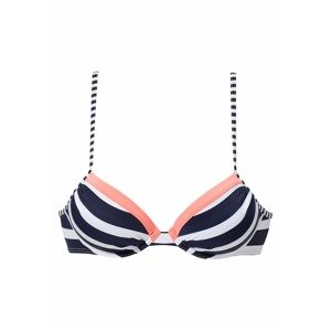KangaROOS Bikinový top  námornícka modrá / marhuľová / biela
