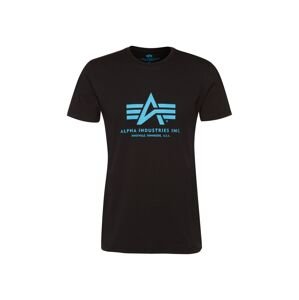 ALPHA INDUSTRIES Tričko  svetlomodrá / čierna