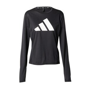 ADIDAS PERFORMANCE Funkčné tričko 'Run It'  čierna / biela