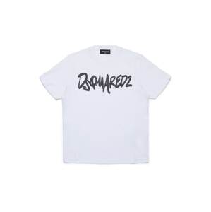 DSQUARED2 Tričko  čierna / biela