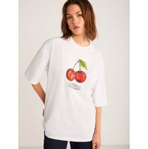 Grimelange Oversize tričko  kiwi / červená / čierna / biela